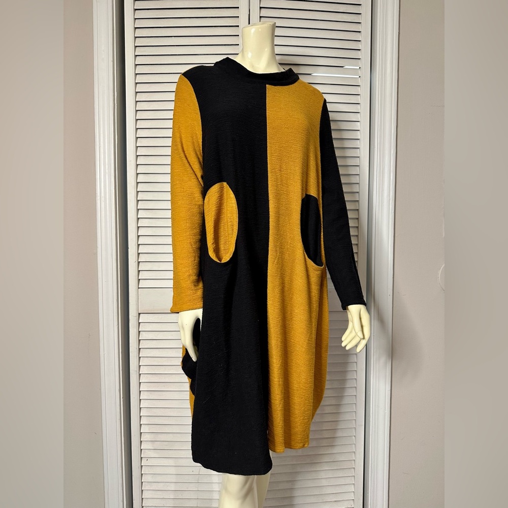 Vintage Zen Cheyenne Midi Two Tone Bubble Dress
